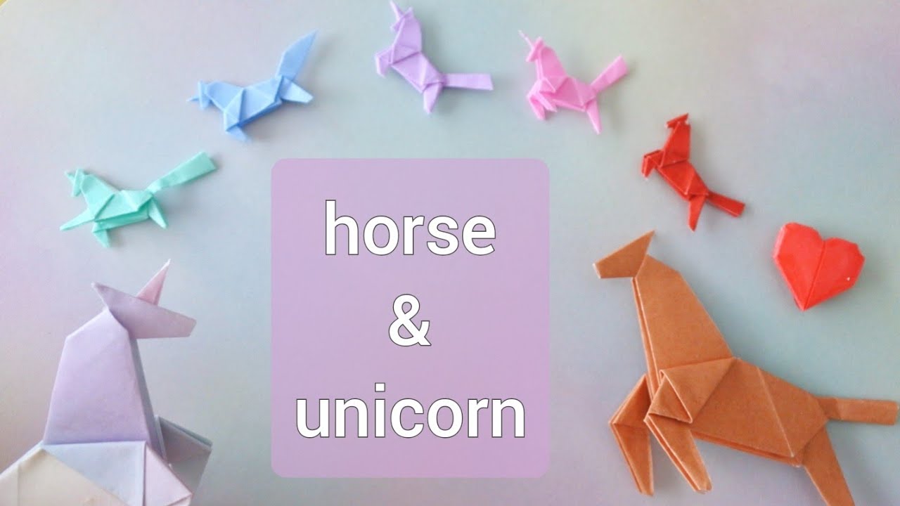 【折り紙】馬とユニコーンの折り方/Origami horse & unicorn★