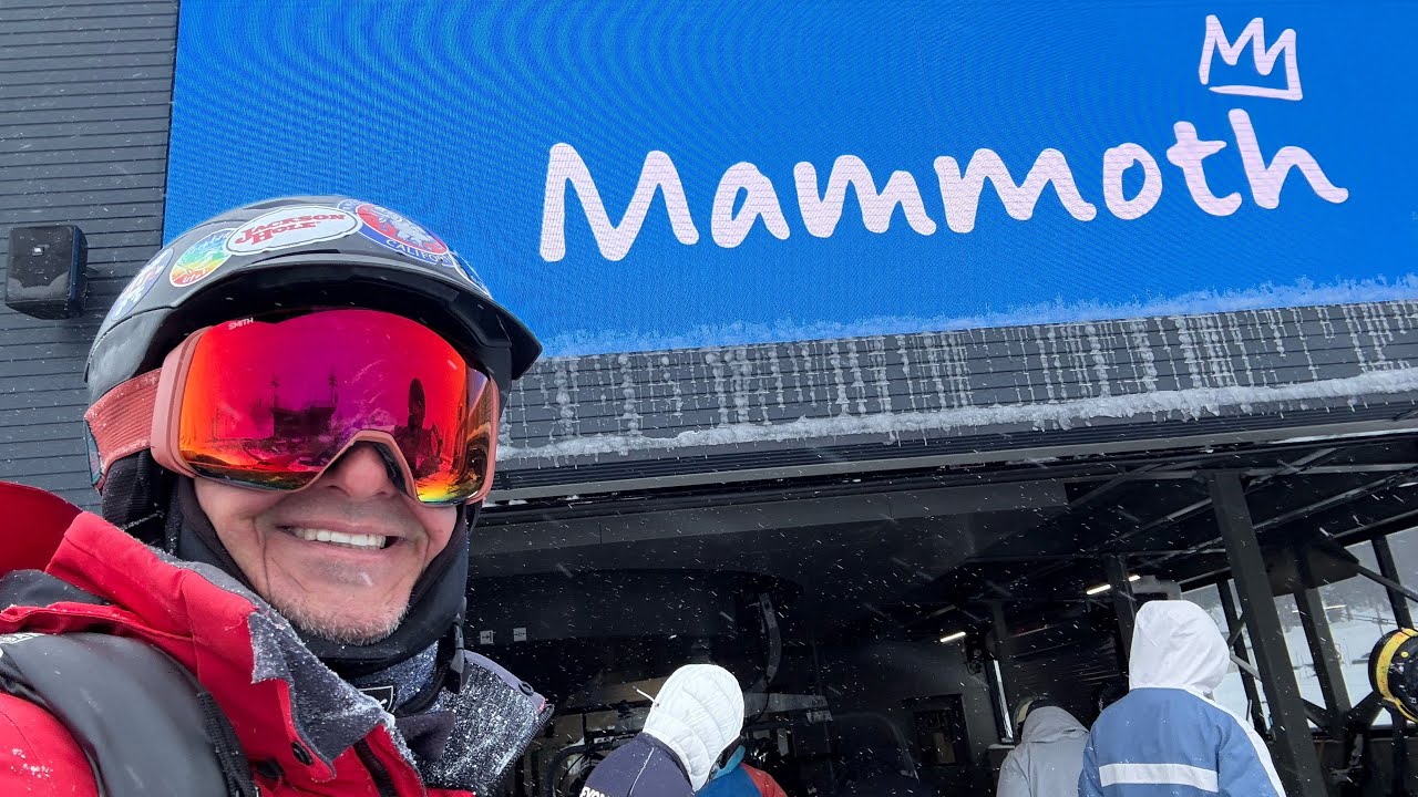 Skiing fresh powder in the trees after rope drop at Mammoth on Friday in February