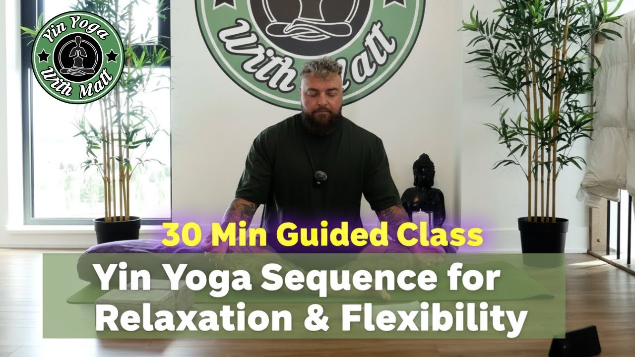 30 Minute Yin Yoga Sequence for Flexibility & Relaxation | Guided Yin Yoga with Bolster & Blocks