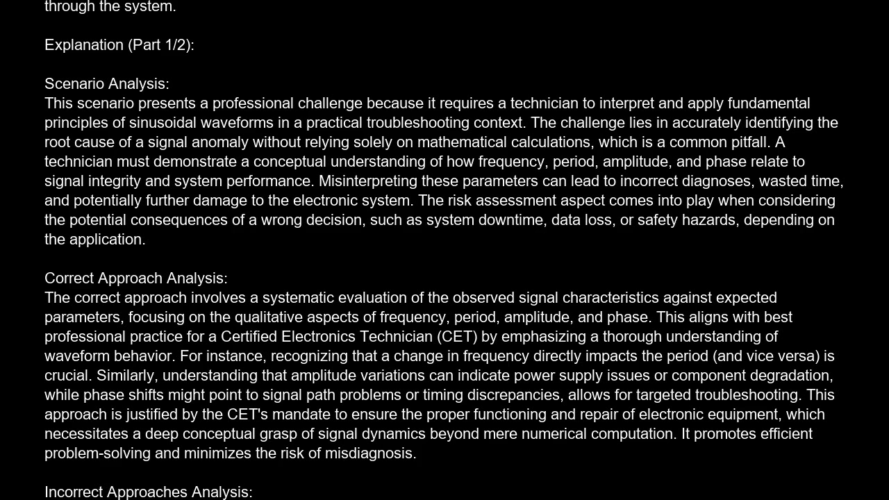 Certified Electronics Technician  CET  Exam Free Practice Test video