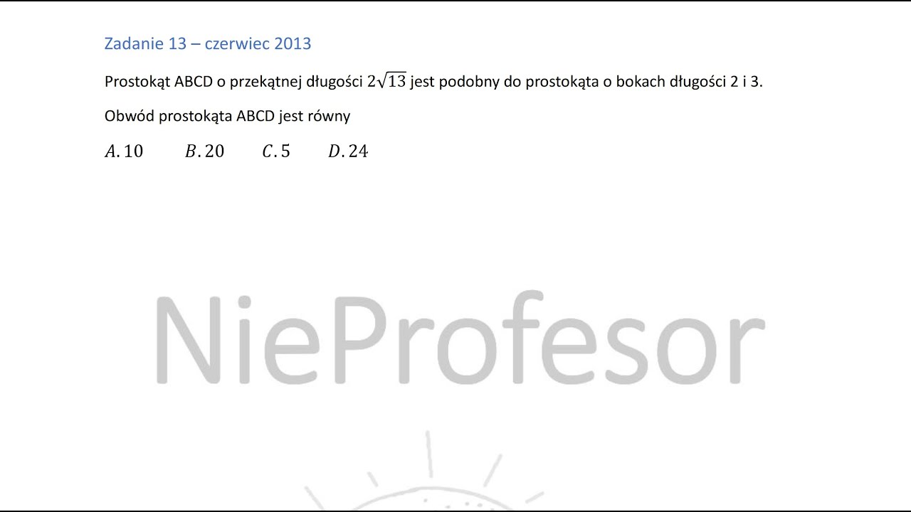 MP 28. 2013.06. zadanie 13 matematyka PP