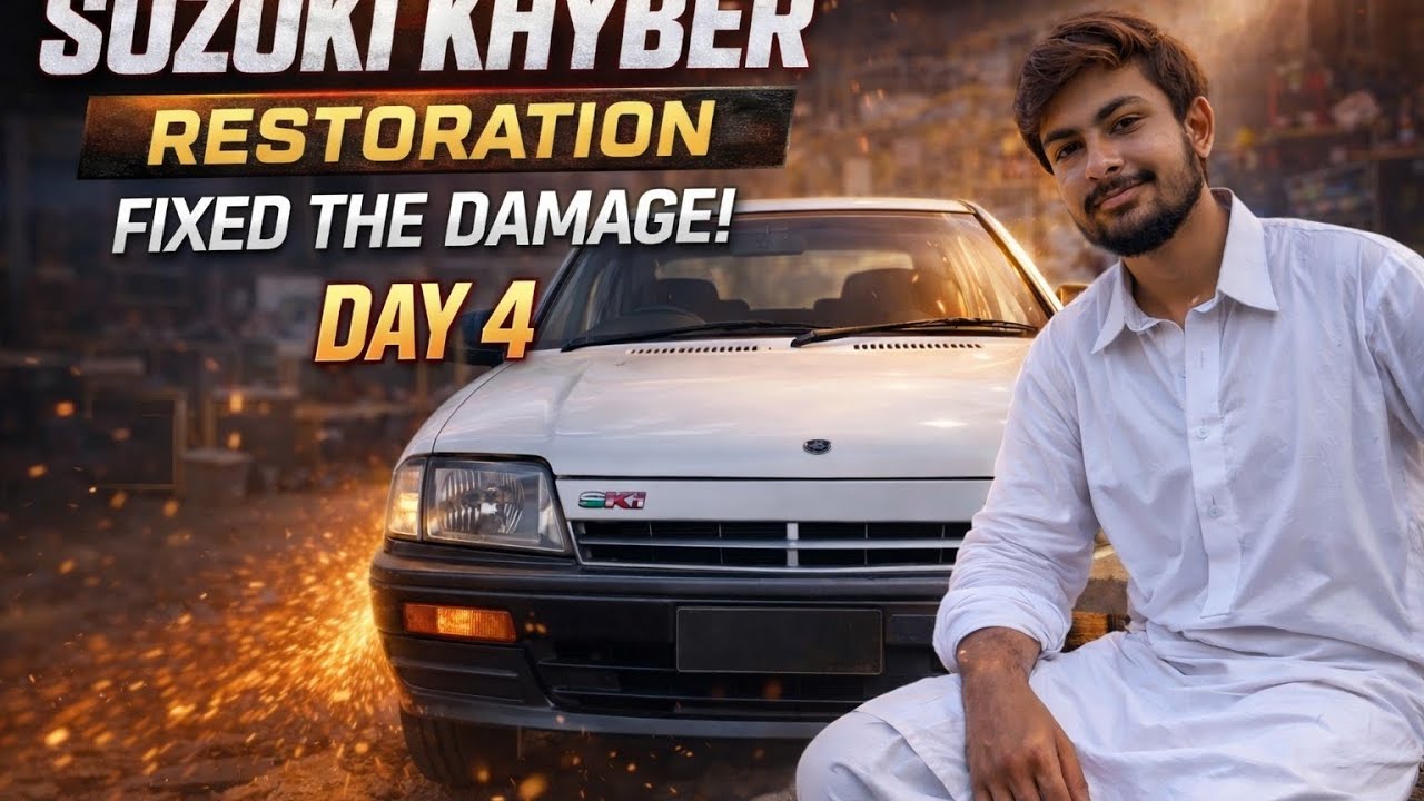 Suzuki Khyber Restoration Day 4 | Fixing the damage | Car guy on a budget 
