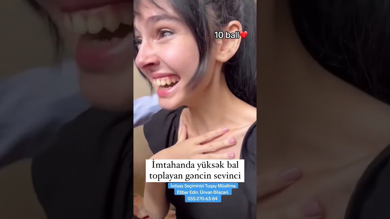 İmtahanda Y&uuml;ksək Nəticə G&ouml;stərmiş Abituriyentin Sevinci 🤩