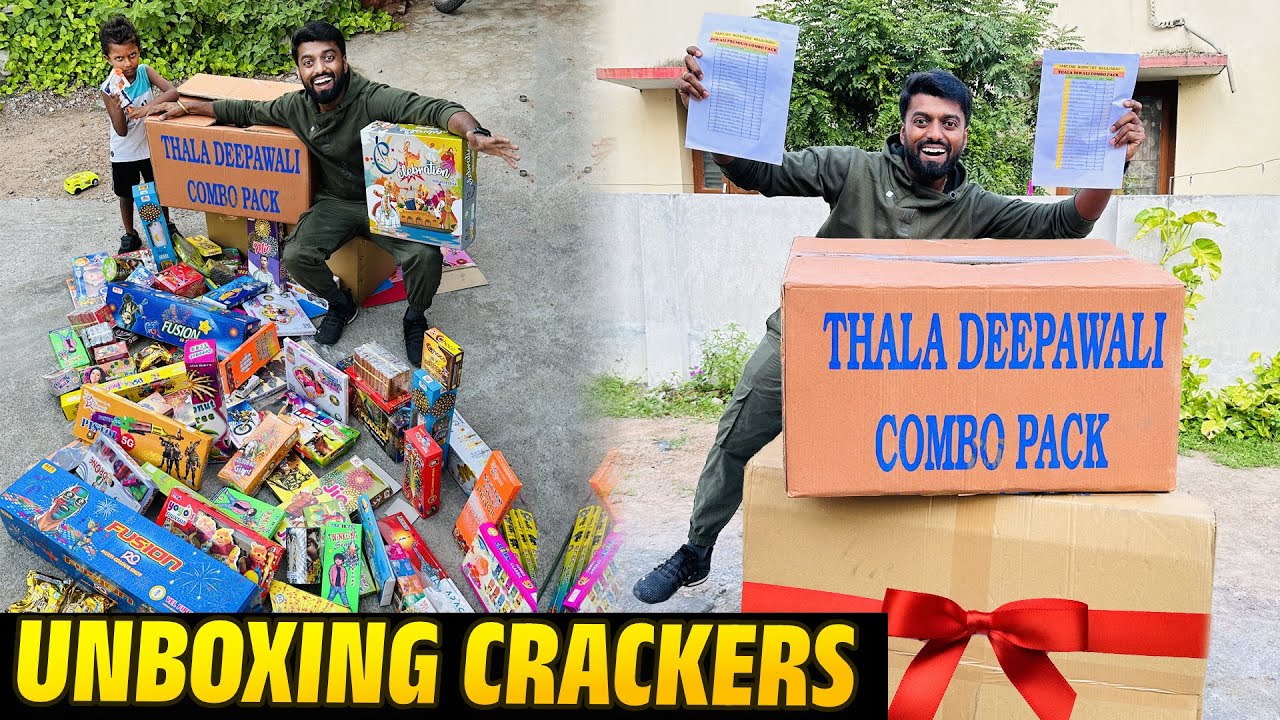 SIVAKASI Pattasu 🏡 HOME DELIVERY! Unboxing தல தீபாவளி பட்டாசு & Family Combo Crackers | DAN JR VLOGS