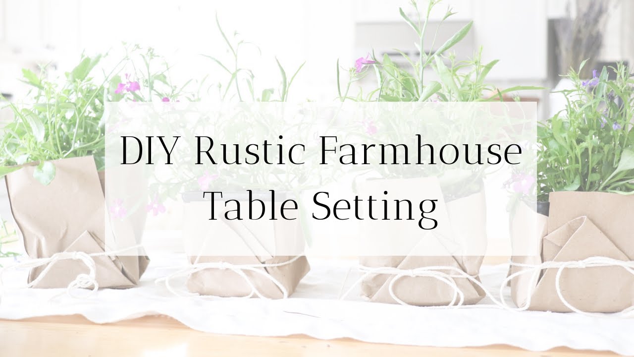 DECORATE WITH ME | RUSTIC SPRING GARDEN TABLESCAPE | DIY FLOWER POT CENTERPIECE TUTORIAL