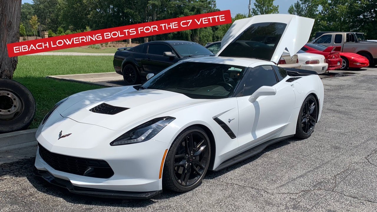 Dropping the c7 on aftermarket Eibach lowering bolts