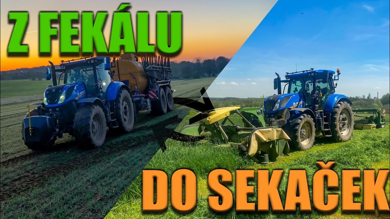 Vlog z Přepřahaní | New Holland T7 + Zunhammer & Krone easy cut