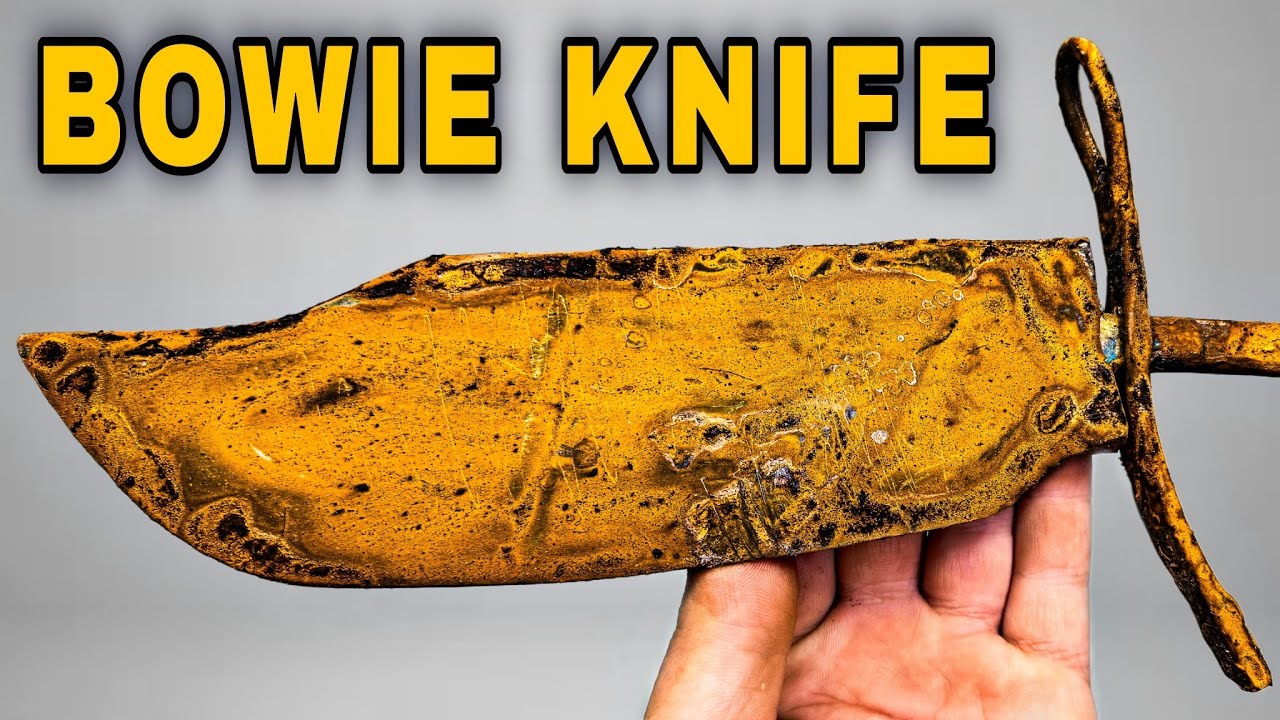🔥 Restoration Very Rusty Old Bowie Knife - Epic Bowie Knife Restore