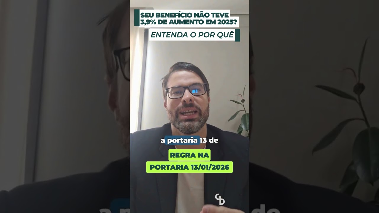 📌 Pens&atilde;o ou aposentadoria com aumento MENOR que 3,9% em 2026?