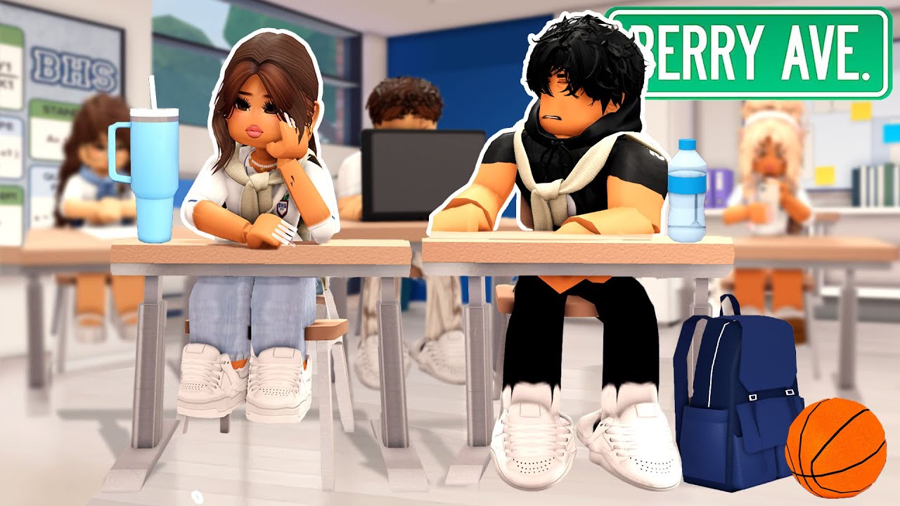 MY FIRST DAY IN HIGH SCHOOL MATH CLASS! ALMOST EXPOSED MY SECRET *VOICED* BERRY AVENUE