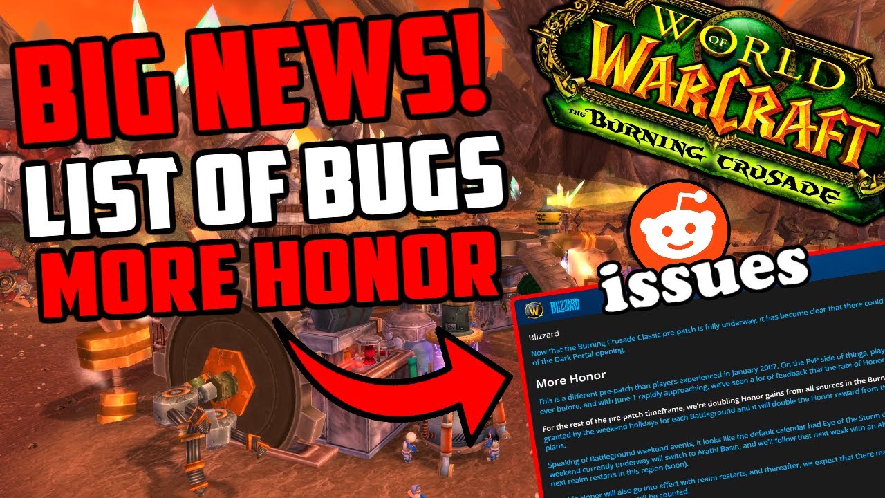 TBC Classic News Roundup & List of Bugs in TBC Client