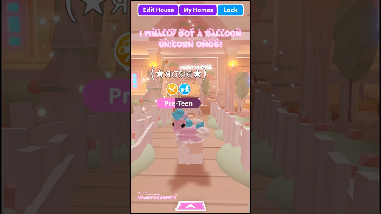 i FINALLY got a balloon unicorn!! 🦄 || Adorxsxbriii || adoptme