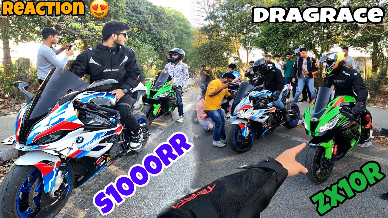 Kawasaki Zx10r Vs BMW S1000RR 😱 Superbike DragRace || Crazy Reaction 😍