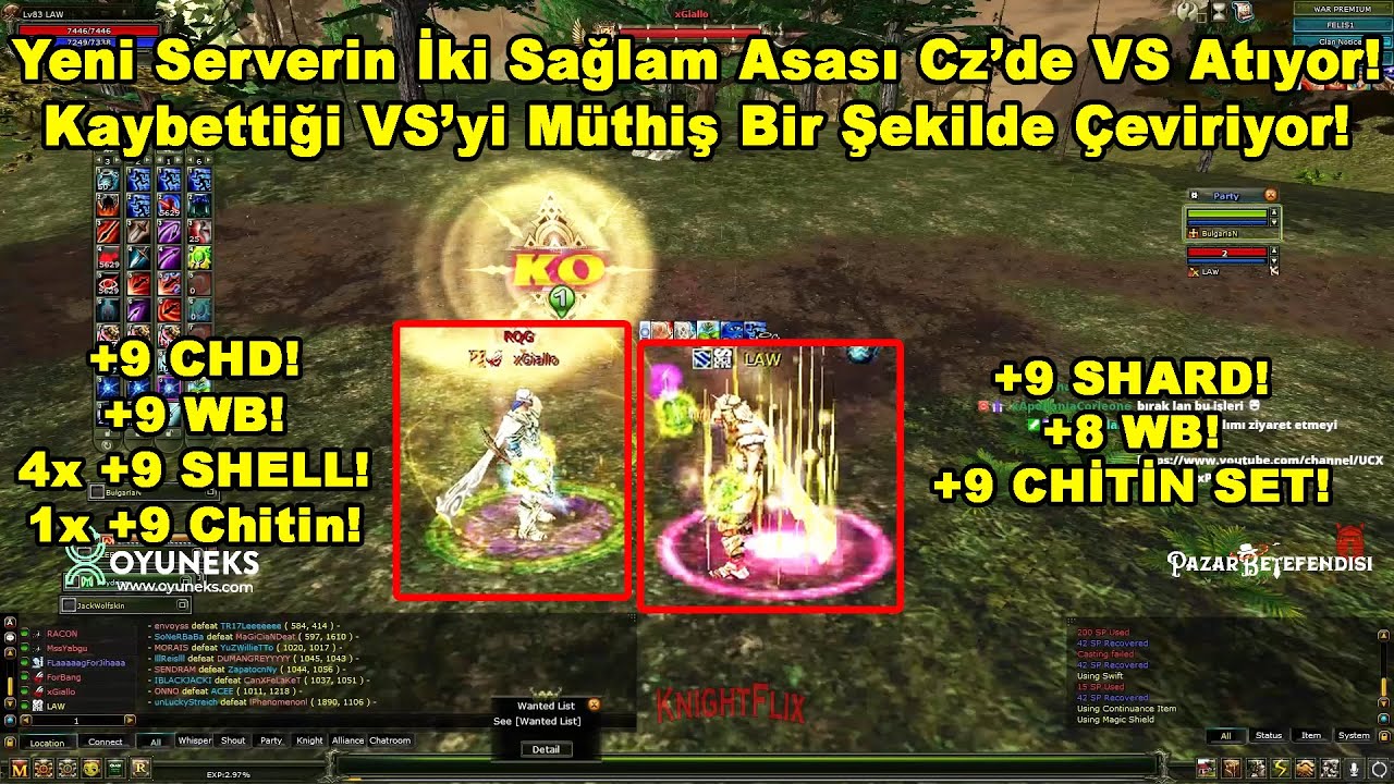 RedRaw - VS Farkla Kaybederken Müthiş Bir Dönüş Yapıyor! 2 Sağlam Asas Char VS Atıyor! Knight Online