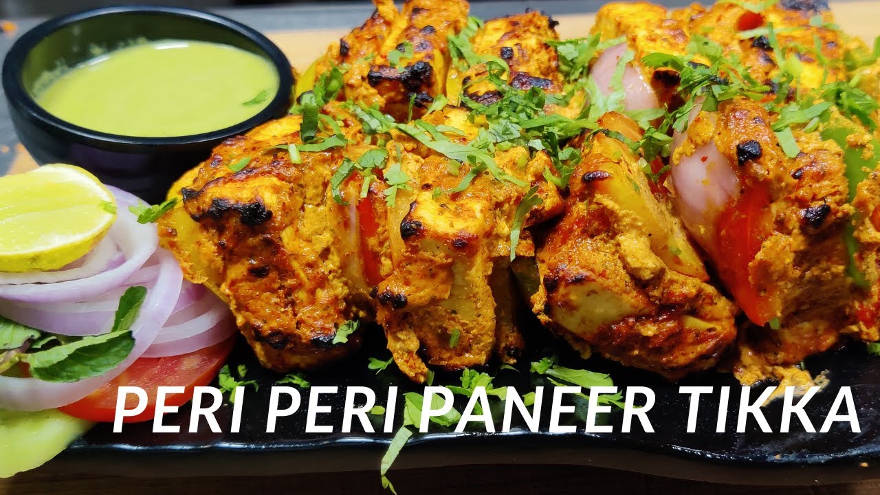 Peri Peri Paneer Tikka Recipe | पेरी पेरी पनीर टिक्का रेसिपी | How To Make Peri Peri Paneer Tikka