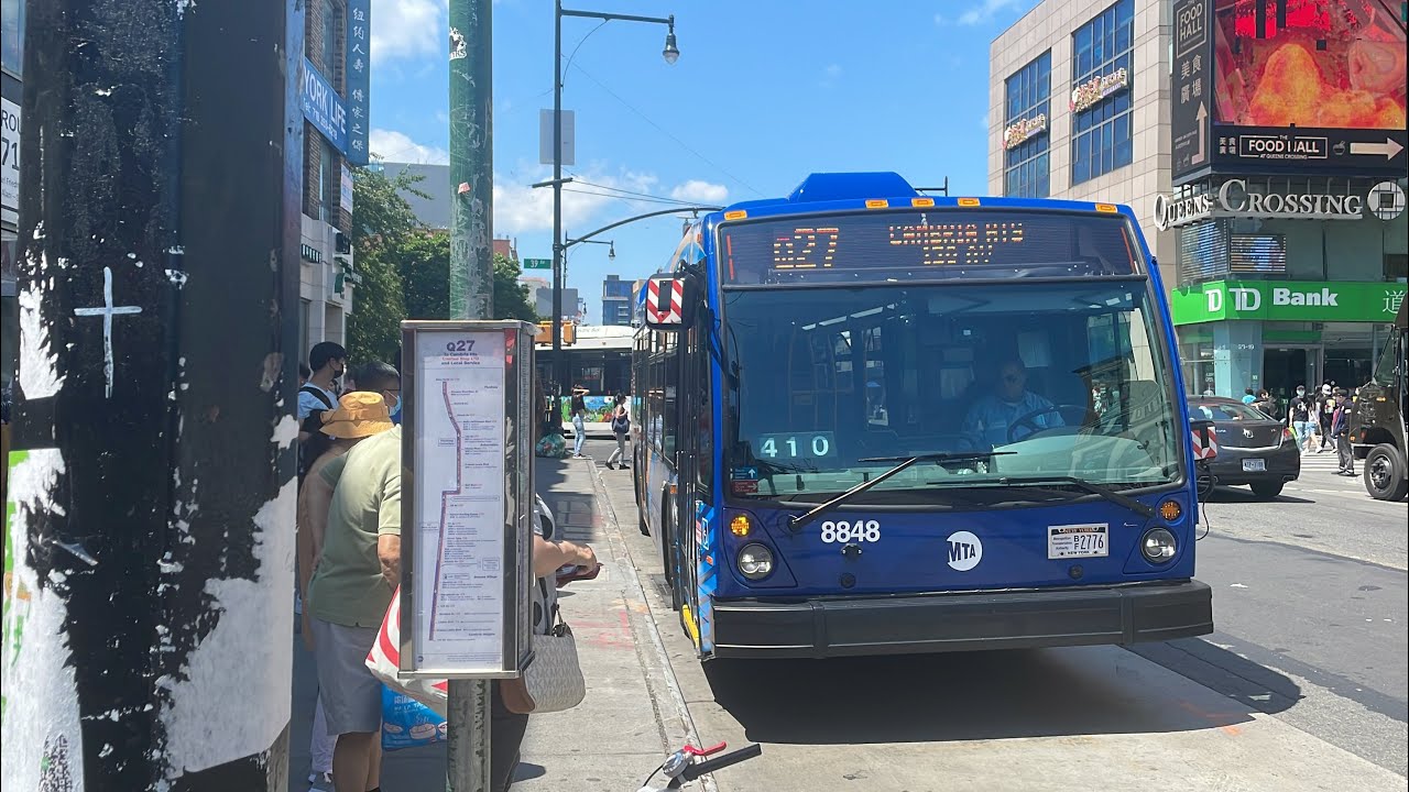 (Full Ride) 2022 Novabus LFS #8848 on the Q27 to Cambria Heights 120 Av from Flushing Main Street.
