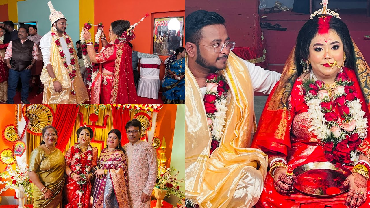 মোহর ও কৃষানু সাত পাকে বাঁধা পরলো/জামাই বরণ/সিঁদুর দান @GhareBaire1 