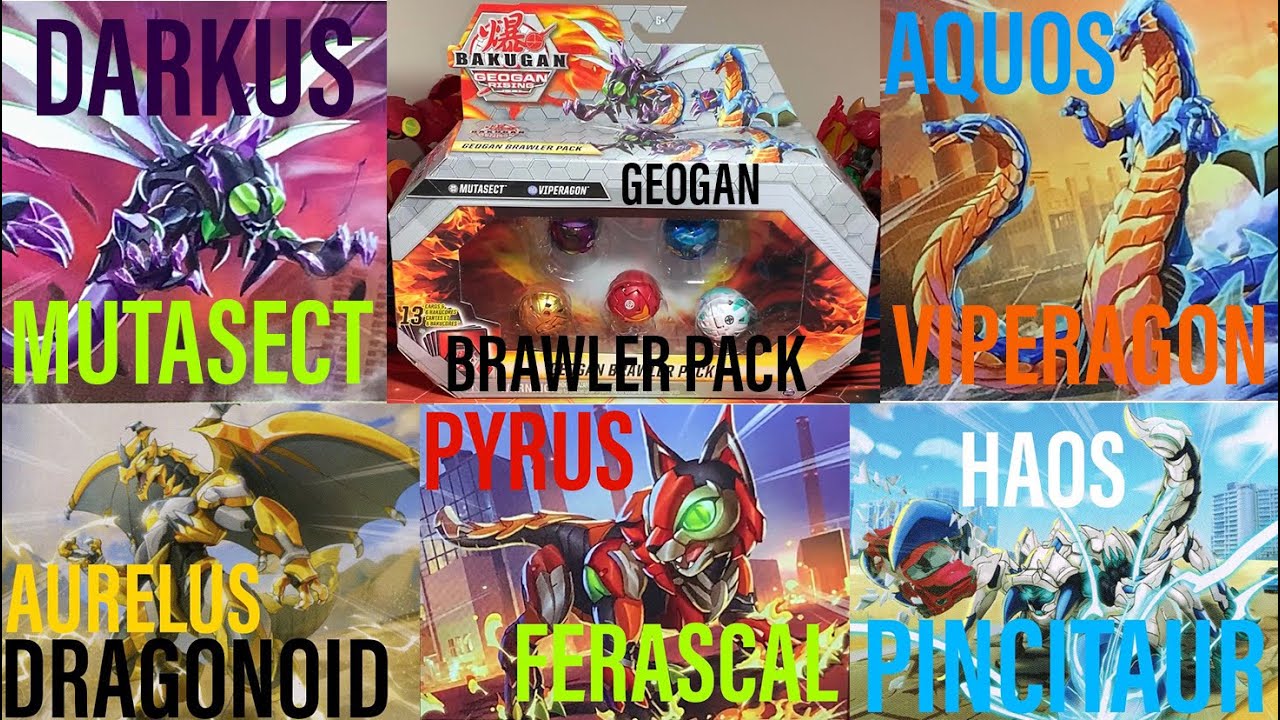 Darkus Mutasect & Aquos Viperagon *Geogan Brawler Pack* Unboxing | Bakugan: Geogan Rising