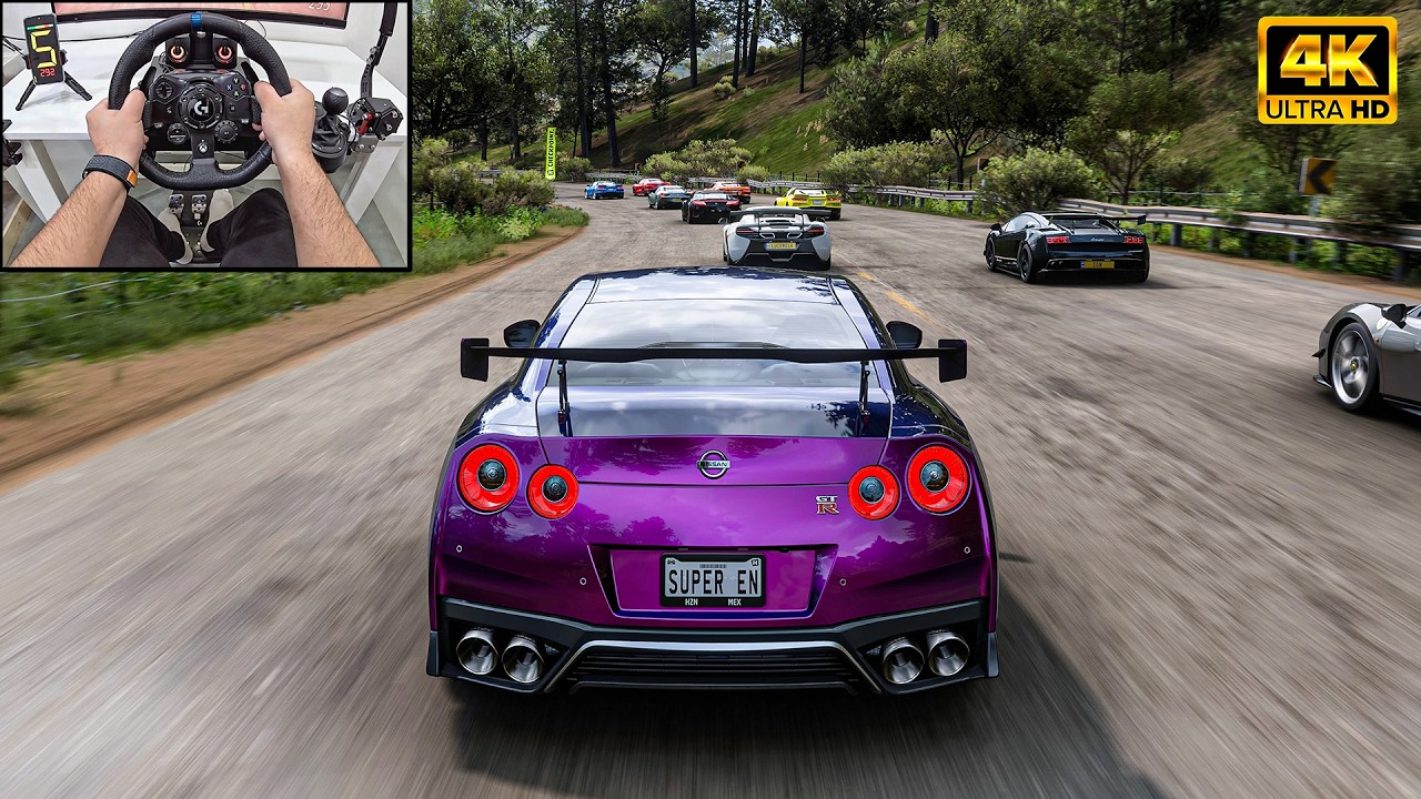 Nissan GTR R35 VS Supercars - Forza Horizon 5 | Logitech G923 Steering Wheel