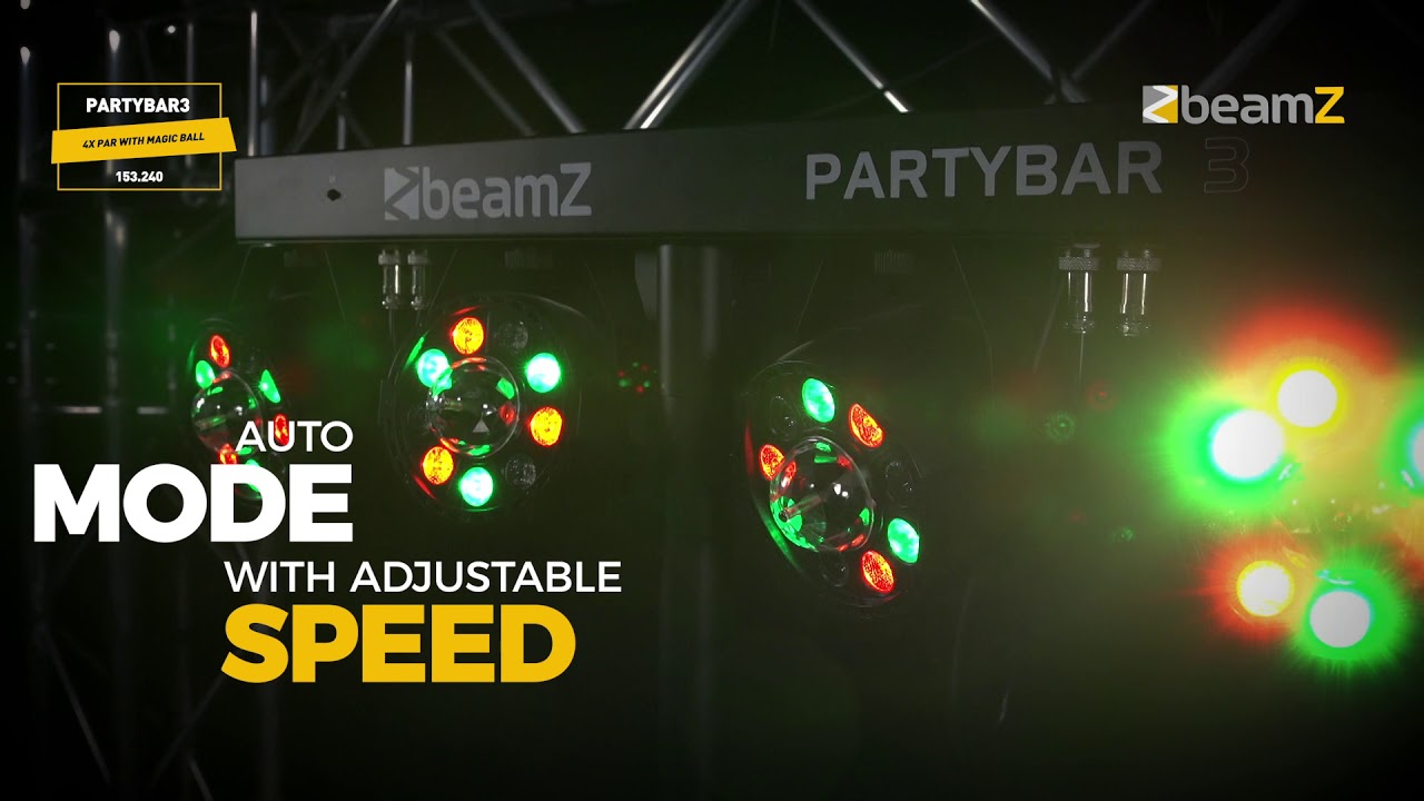 BeamZ Partybar3 4x PAR with Magic Ball 153.240