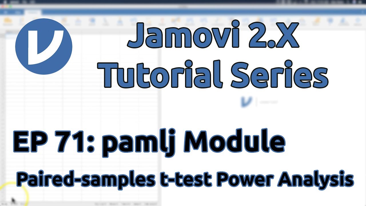 Jamovi 2.X: pamlj Module || Paired Samples t-test Power Analysis (Episode 71)