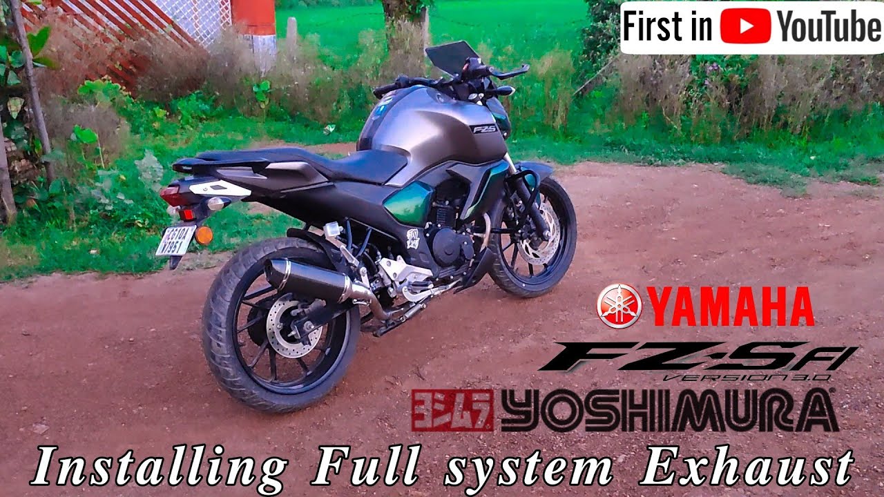Installing Full system Exhaust in Yamaha FZS V3 BS6🔥 | Unboxing & Installation | Srijan Motovlogs