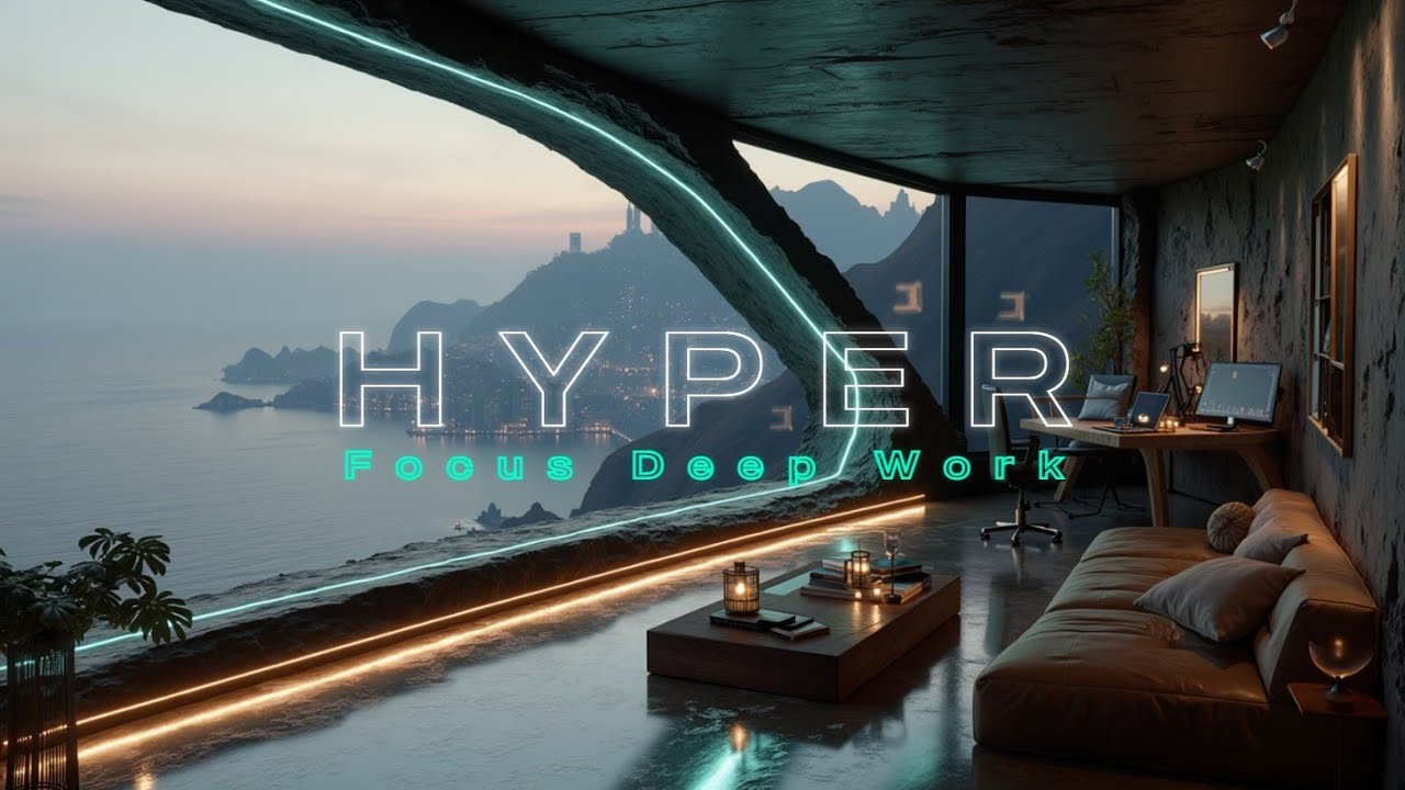Зона Глубокого Фокуса | Sci-Fi Город Ночью | Музыка для Гиперфокуса CEO: Продуктивность и Учеба