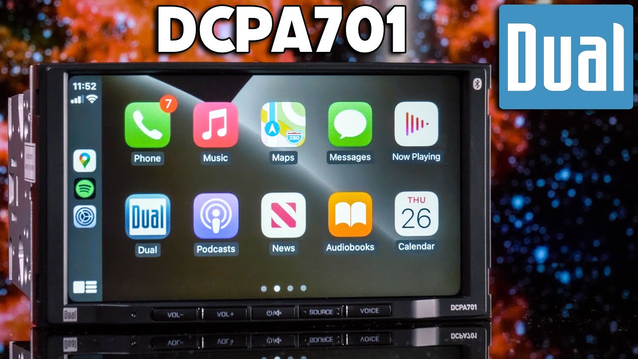 Dual DCPA701 — 7-дюймовый двойной DIN с Apple CarPlay и Android Auto — ДО 250 долларов США