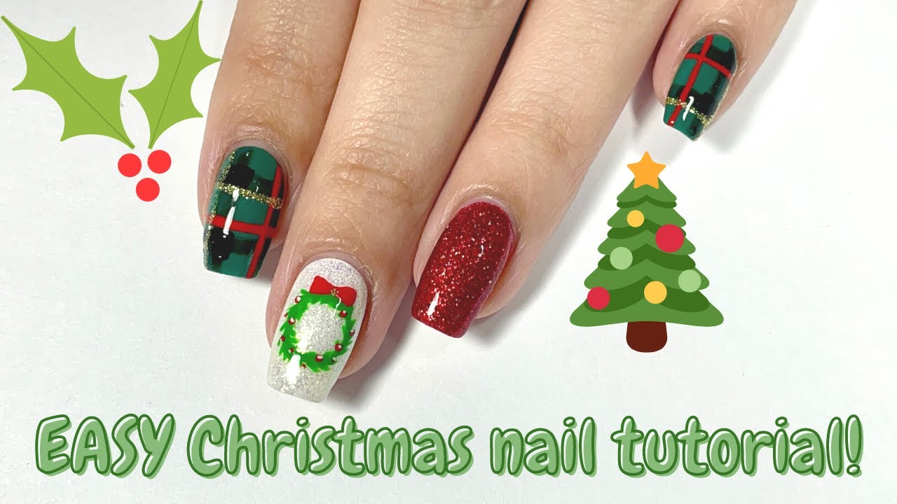 Plaid Christmas Nail Tutorial!! ❤️💚