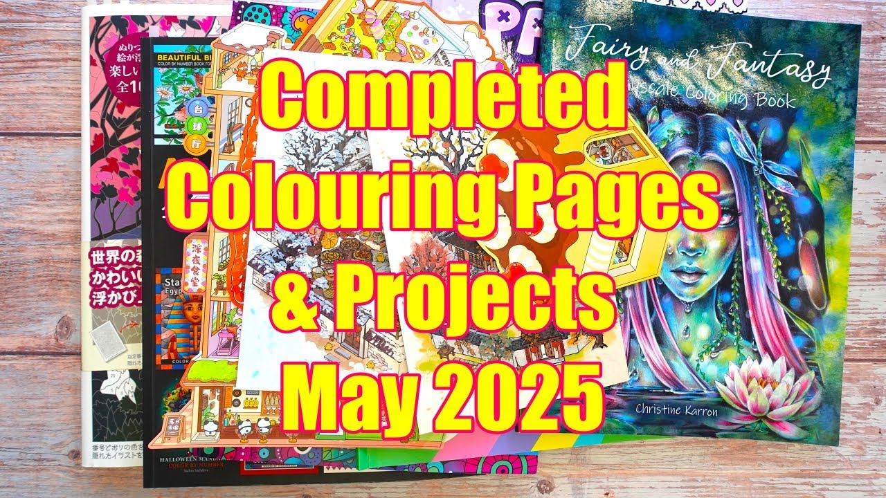 May 2025 Completed Colouring (Coloring) Pages & Projects | #swearyspookycats_may
