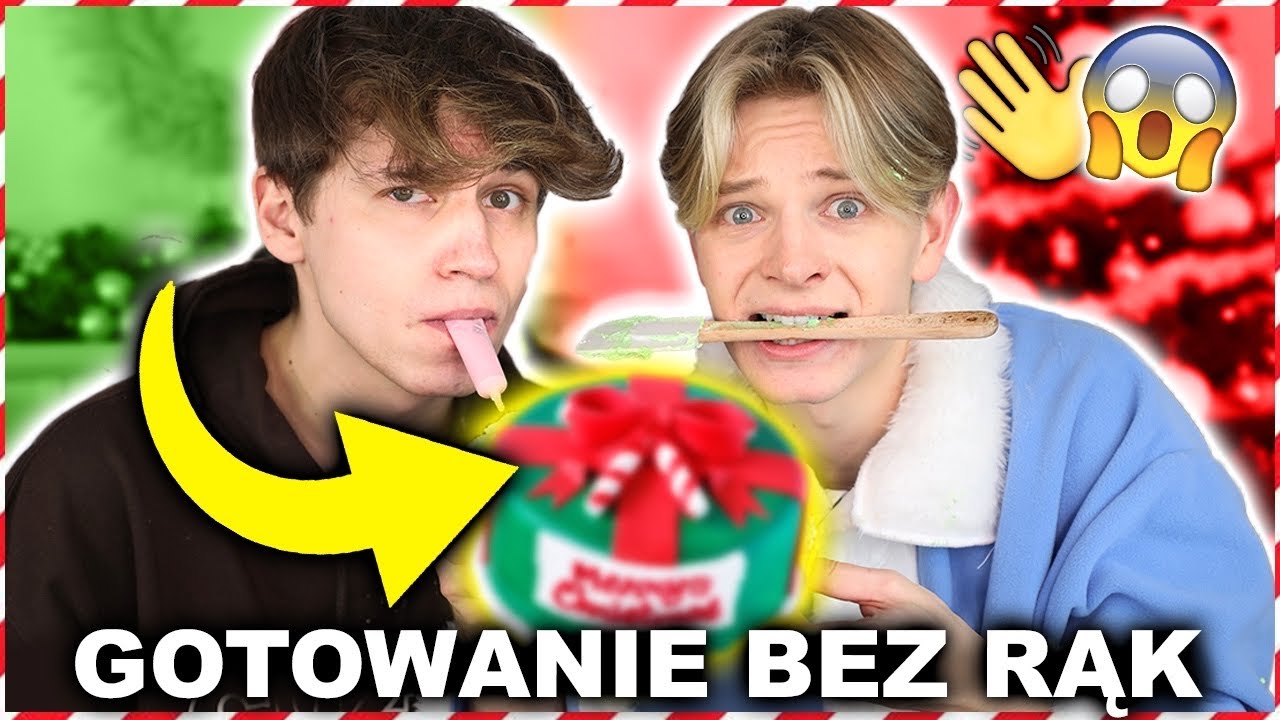 GOTOWANIE BEZ RĄK CHALLENGE 🎄😱| Dominik Rupiński & Paweł Zmitrowicz