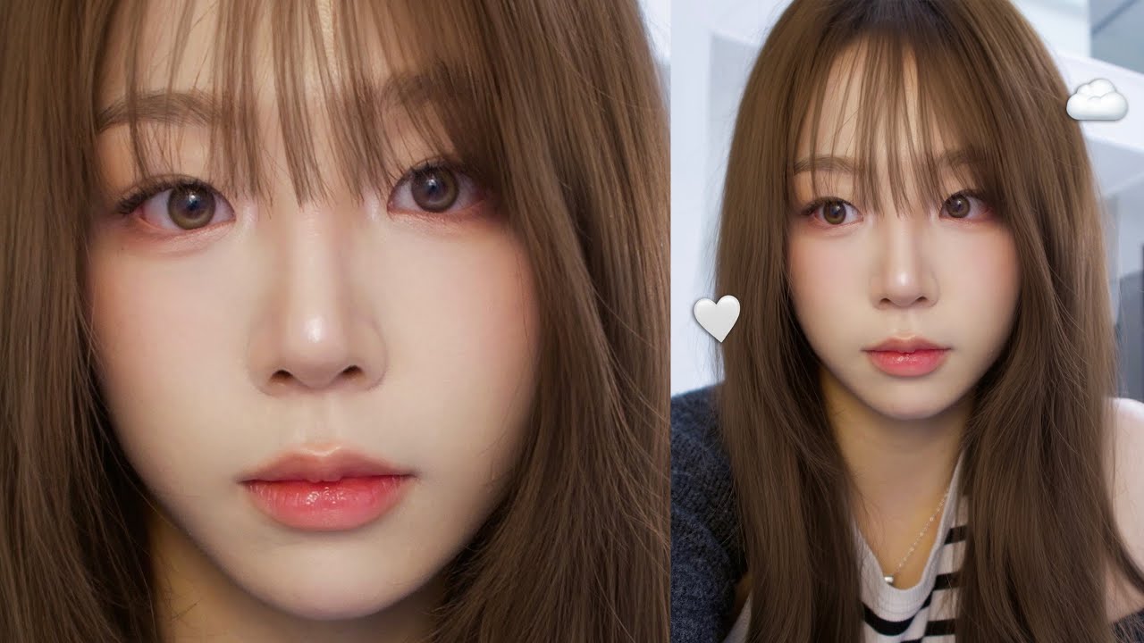 핫한 신상템들로 인스타 감성 메이크업 해보았읍니다☁️( 소올 웨이크메이크 매트립ㅣ무찌 지베르니 쿠션ㅣ선우 아이팔레트ㅣ존예 립조합 찾음🤍ㅣ상은언니 하이라이터 브러쉬ㅣ다인쌤 속눈썹 )