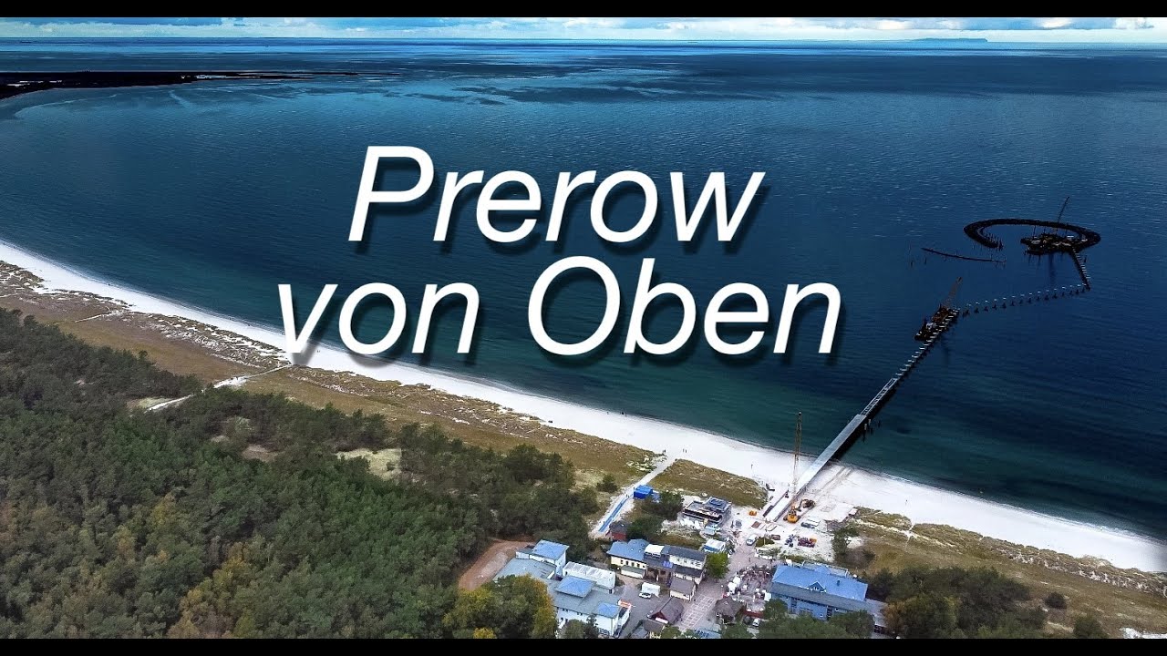 Prerow von Oben - Bau der Seebrücke/ Nothafen