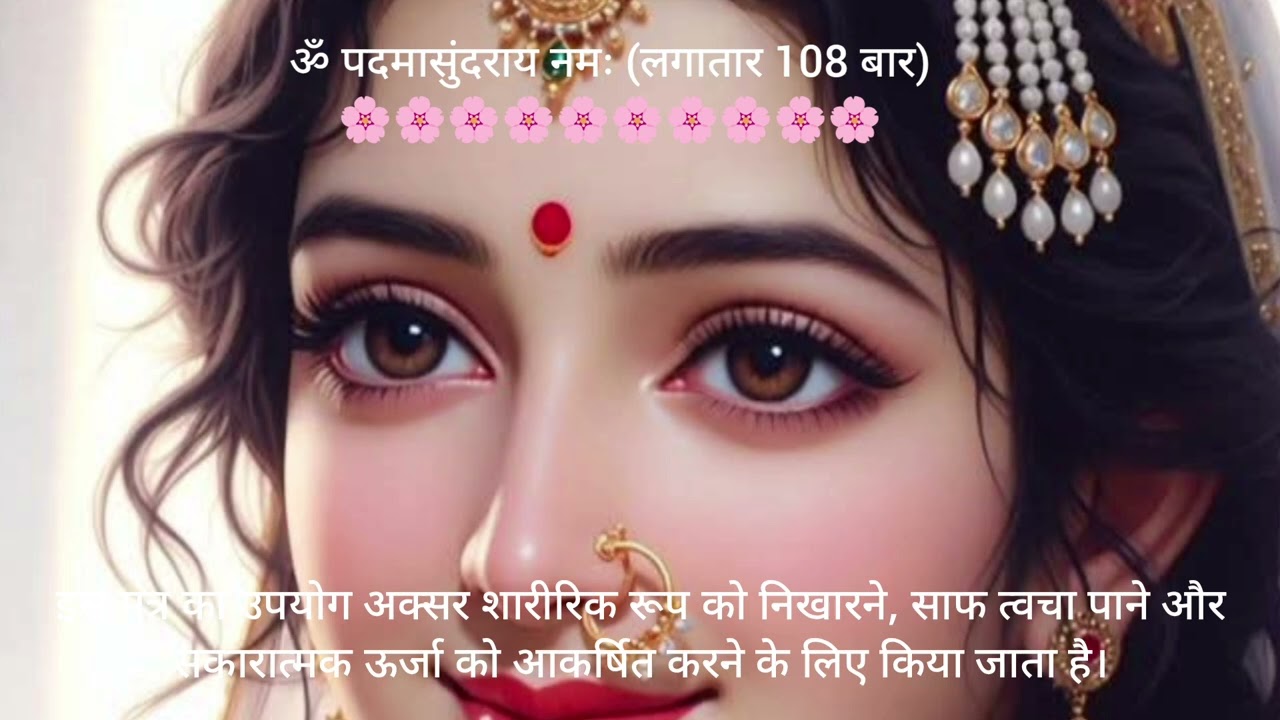  Om padamasundray Namah।Most Powerful Beauty Mantra for Beauty & Attraction।Internal & outer beauty 