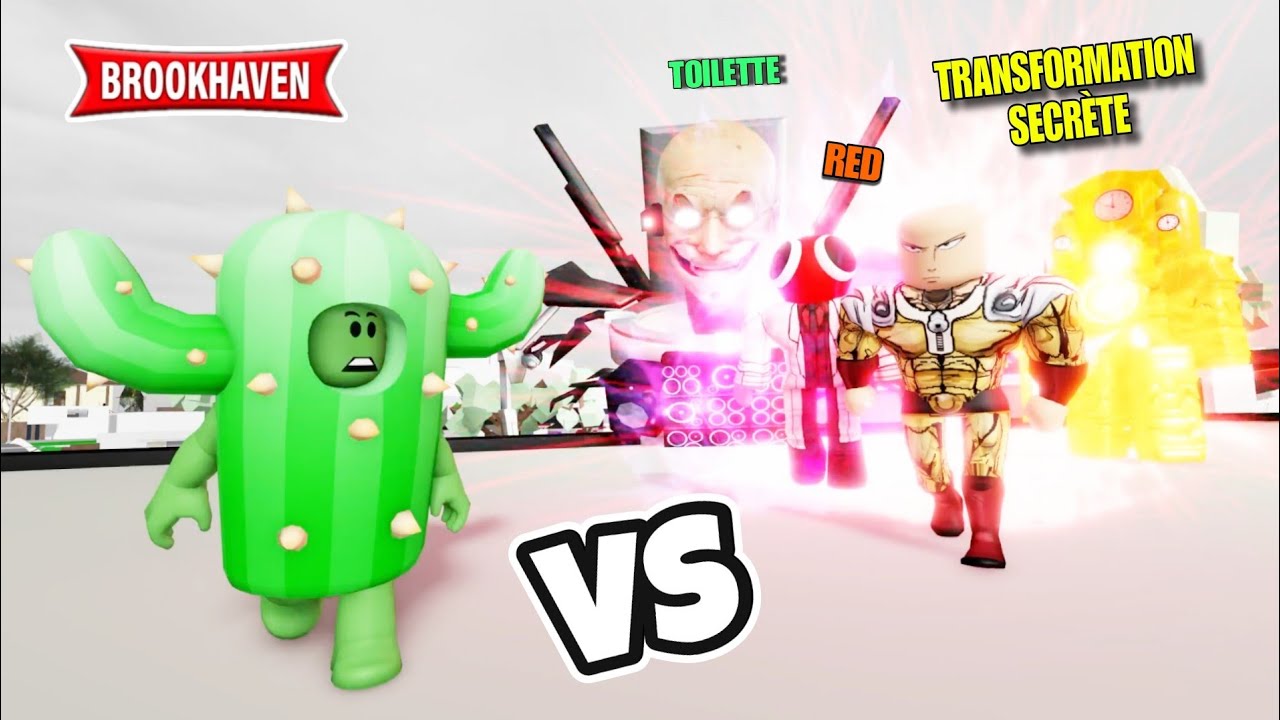 CACTUS VS SAITAMA 99999 puissance MAIS ... (ÇA TOURNE MAL) ! ROBLOX - BROOKHAVEN