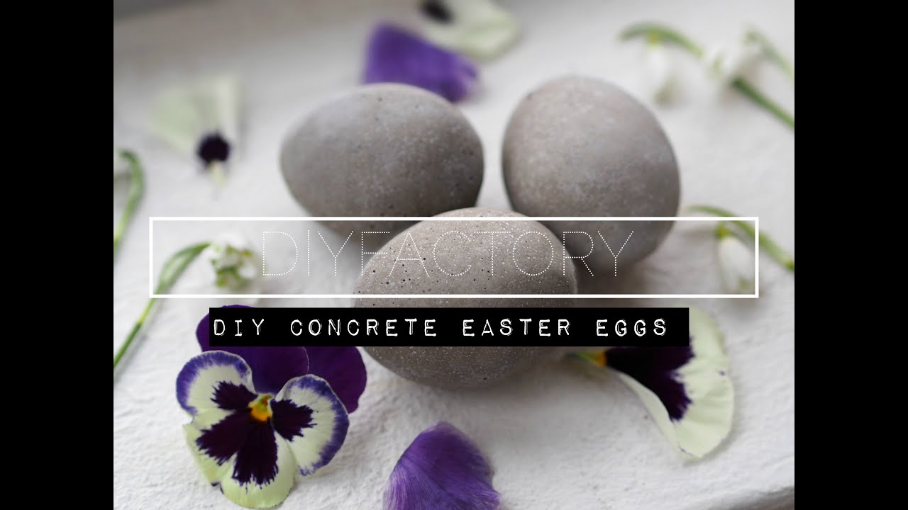 DIY concrete easter eggs
