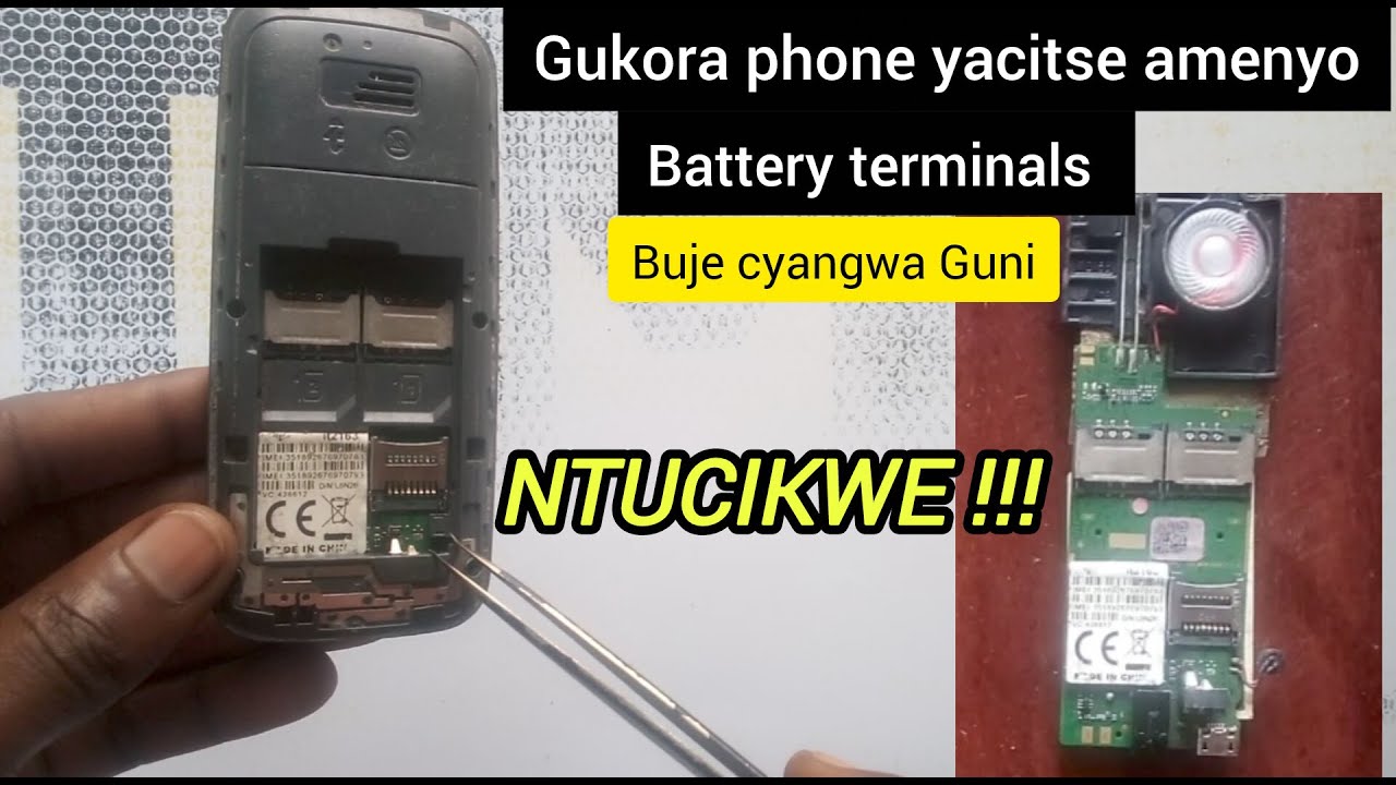 Gukora Phone Yacitse Amenyo ya Bateri (Terminals) Hakoreshejwe Guni cyangwa Buje | hamwe na Seth