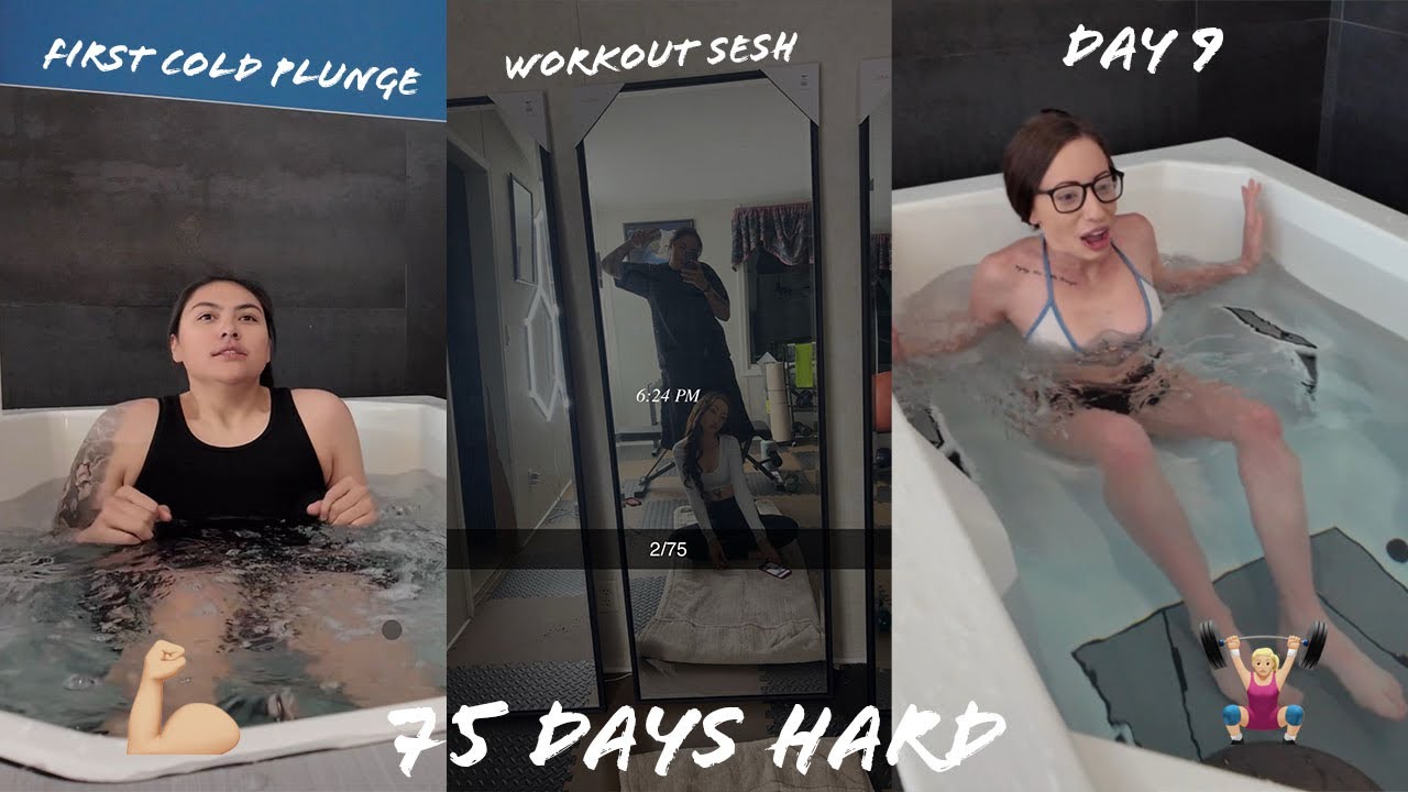 A DAY IN OUR 75 DAY HARD CHALLENGE + OUR FIRST COLD PLUNGE!!🥶🏋🏼‍♀️