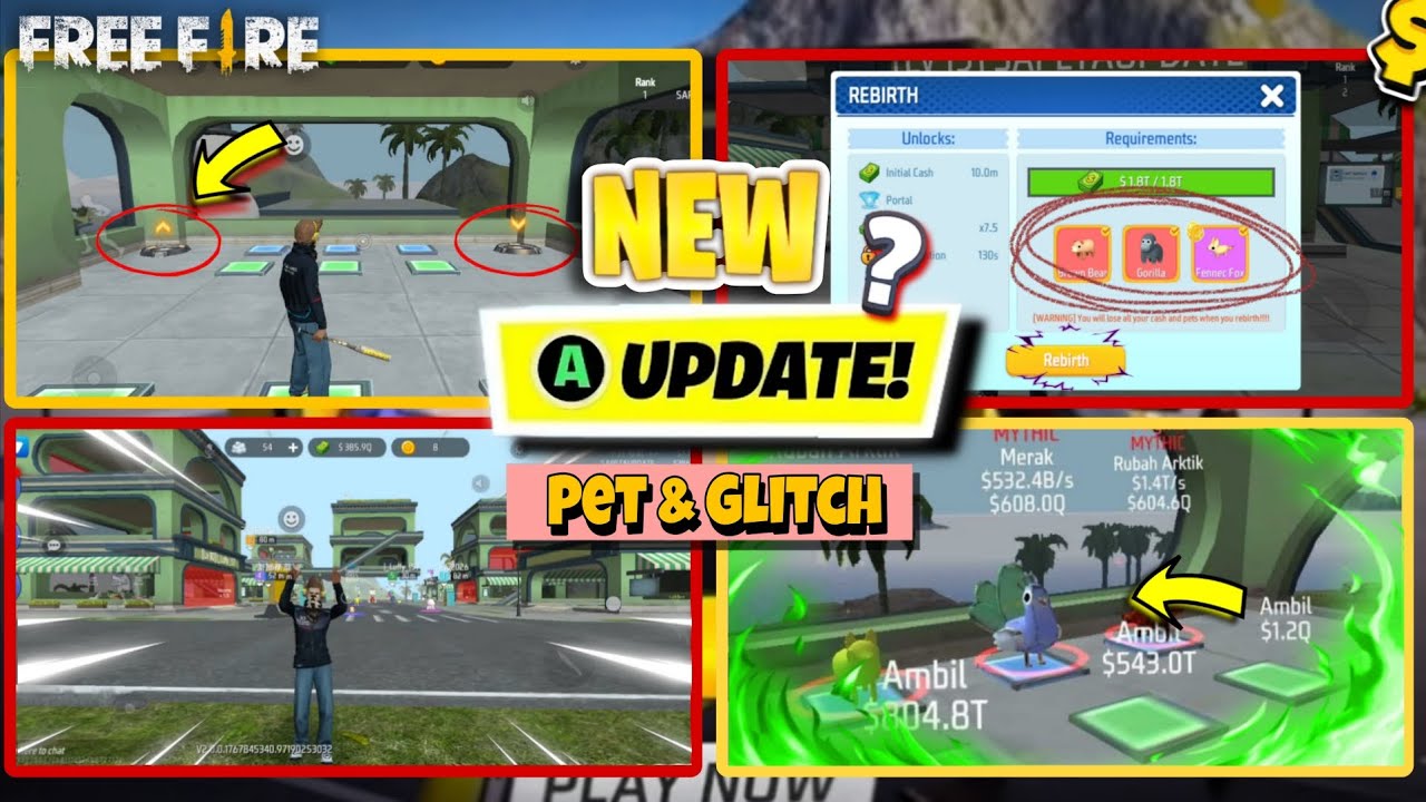 New Update, New Pet , New Glitch 🤯😲❤️ || Steal A Pet New Update❤️ || #freefire #craflandmatch 