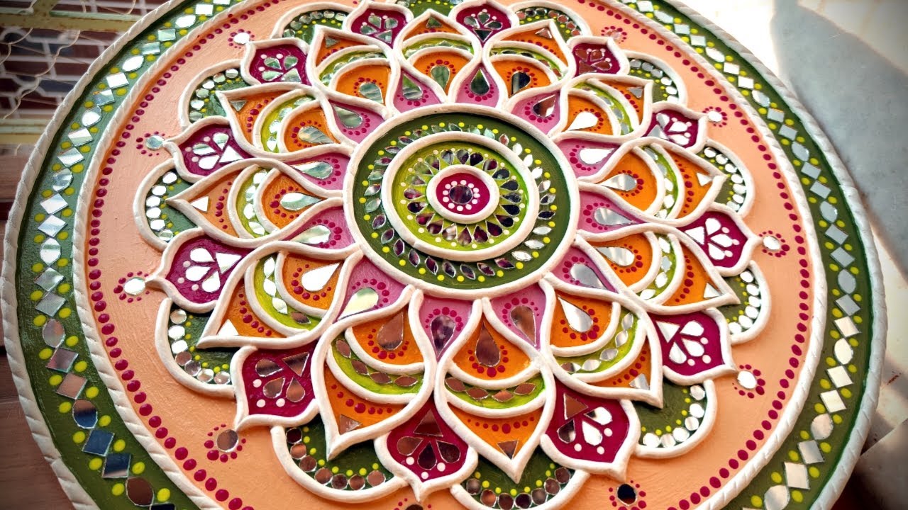 Lippan art | lippan art without mirror | Handmade wall hanging | Piyali's craft Zone | Decor