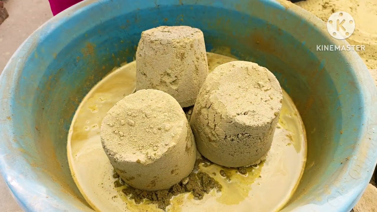 Super dusty soft gritty yellow sand crumble in foamy water/ 🤤💯