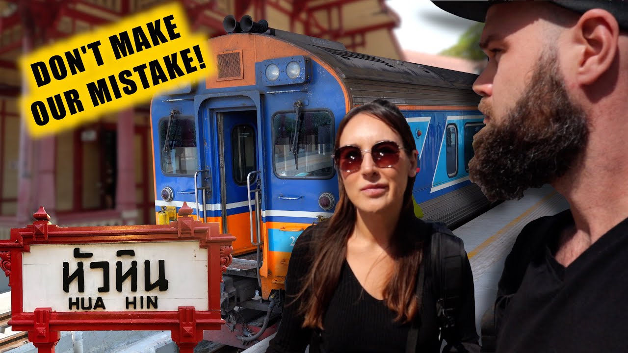 WE MADE A MISTAKE! Train from BANGKOK to HUA HIN & FIRST IMPRESSIONS (Thailand Travel Vlog) 🇹🇭