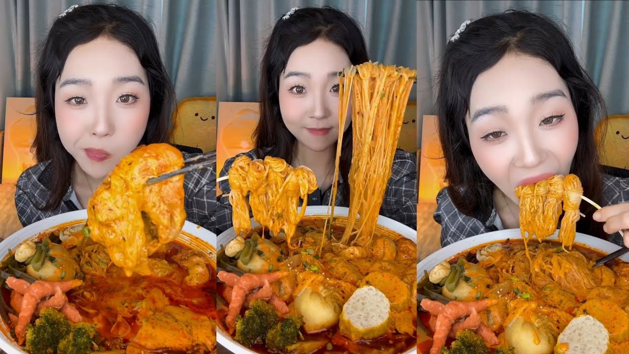 Chinese Garlic Noodles Mukbang 🧄🍜 | Ultimate Slurp & Bite Sounds 🔥