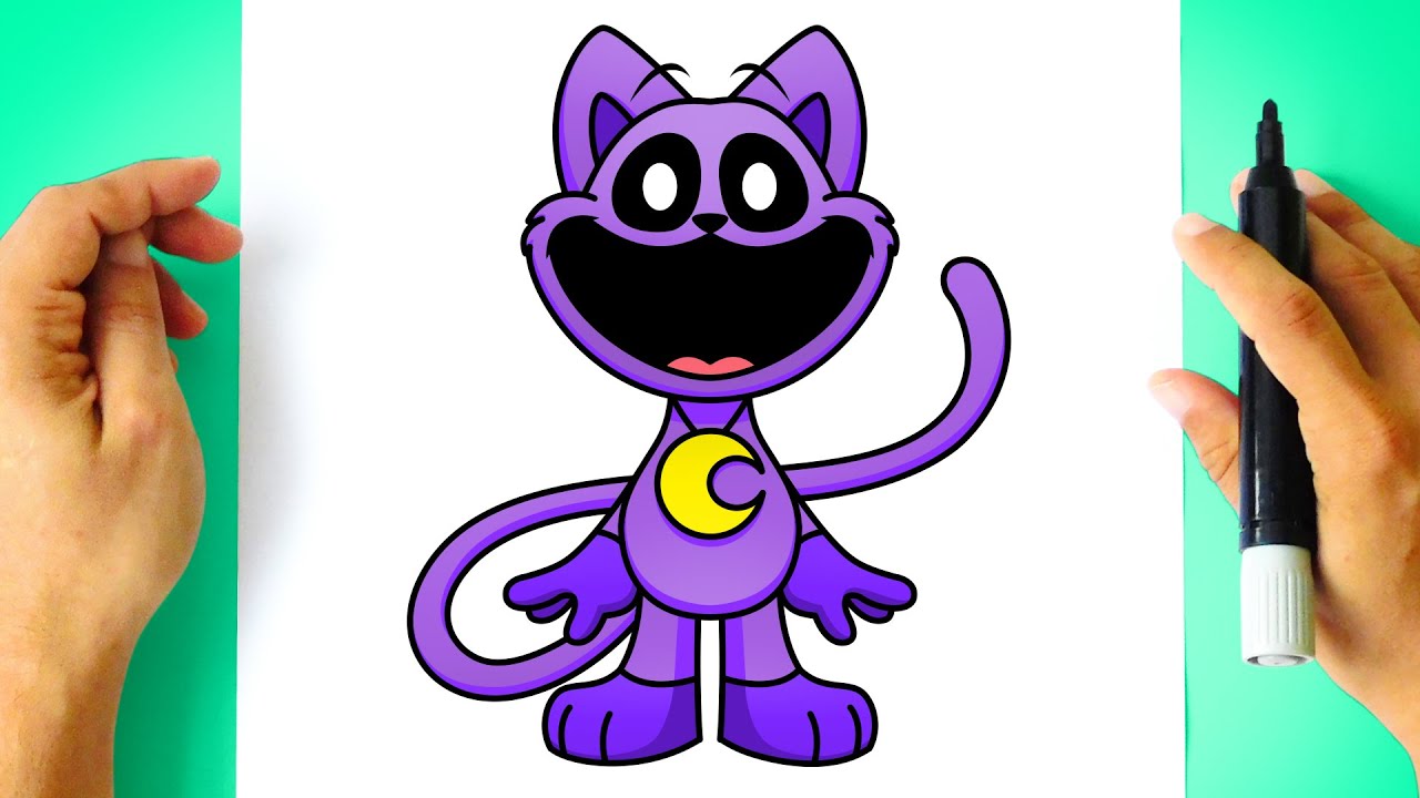 Como DESENHAR CATNAP - Cómo DIBUJAR a CATNAP - Smiling Critters - Drawing Poppy Playtime Characters