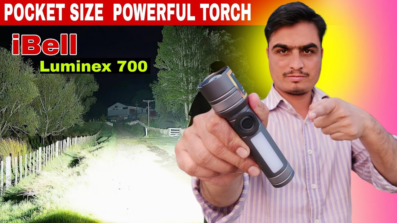 iBell LUMINEX 700 Rechargeable Torch Light High Power| 6 Light Modes, Telescopic Zoom