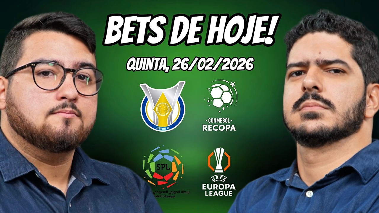 Palpites de Futebol para 26/02/2026 (quinta) - Análises + Bilhete Pronto | Bets de Hoje