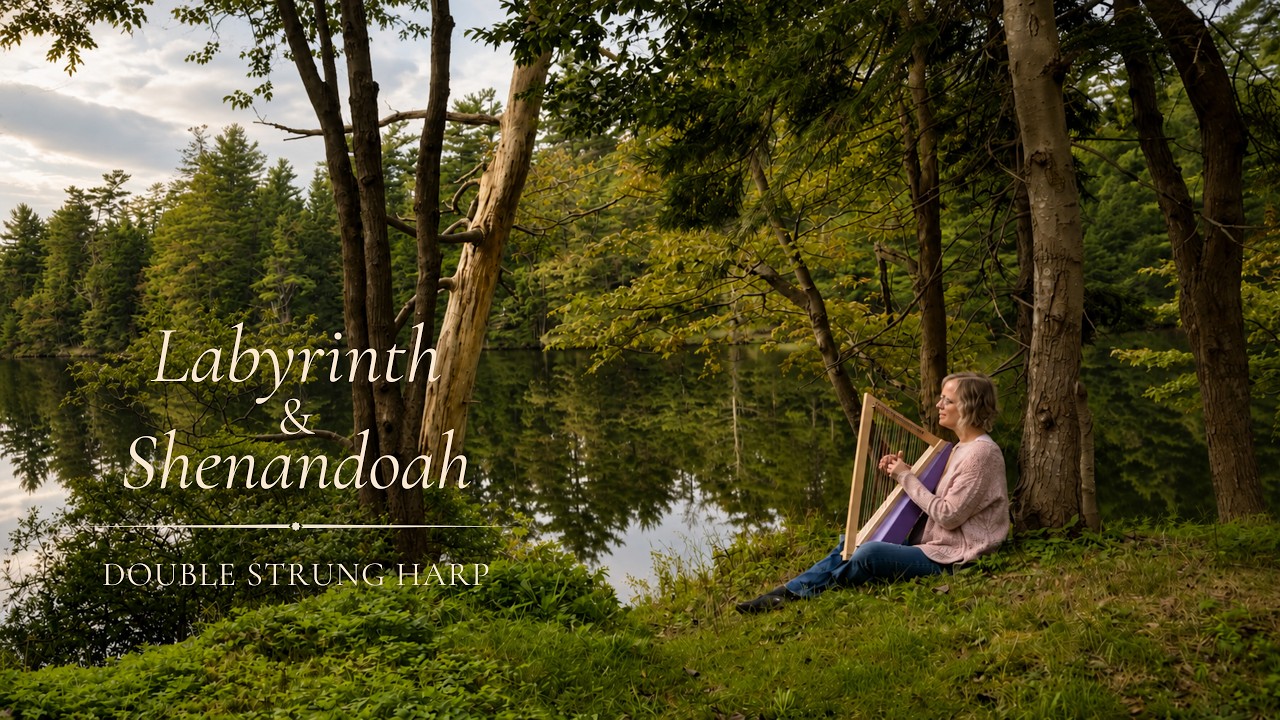 Labyrinth & Shenandoah, 2 easy solos for double strung harp