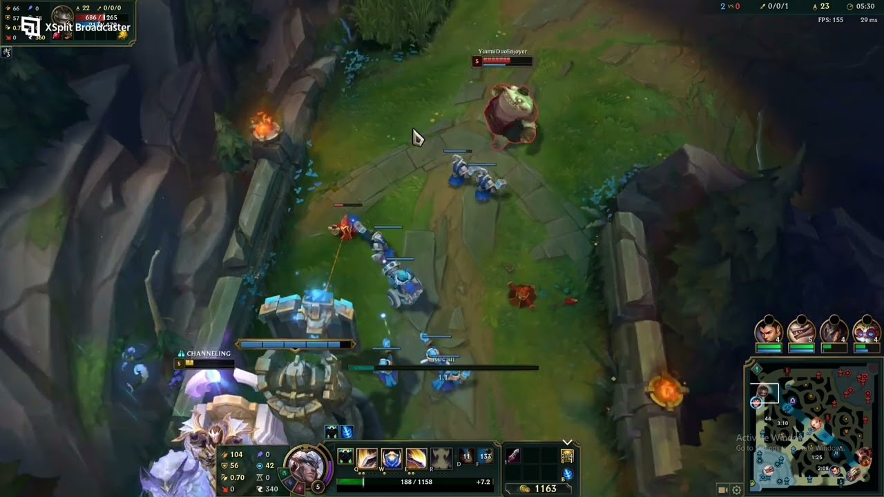 Garen dominating the Top lane