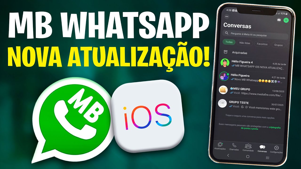 SAIU!🎉MB WHATSAPP iOS ATUALIZADO E FUNCIONANDO SEM ATIVADOR