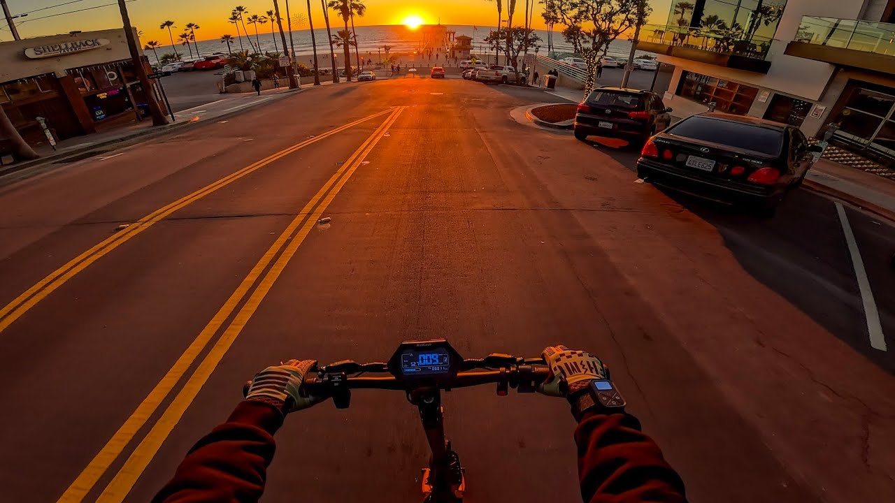 KuKirin G3 Pro (POV) Manhattan Beach Sunset Ride! #kukirin #escooter #kugoo